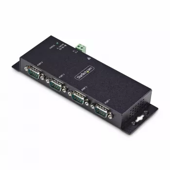 StarTech.com αντάπτορας 4 θυρών Serial σε Ethernet, διακομιστής συσκευής IP Serial για απομακρυσμένες συσκευές RS232, τοποθέτηση σε τοίχο/ράγα DIN, μεταλλικό περίβλημα, μετατροπέας RJ45 LAN σε DB9 Serial