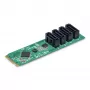 StarTech.com κάρτα αντάπτορα 4 θυρών M.2 σε SATA, κάρτα επέκτασης M.2 PCIe 3.0 σε SATA σκληρό δίσκο/SSD, chipset ASM1064, M.2 NVMe σε 4x HDD/SSD για Windows/macOS/Linux