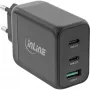 InLine Τροφοδοτικό USB PD, φορτιστής GaN, 3 θυρών, Dual USB-C + USB-A, 65W