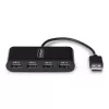 StarTech.com ST4200MINI2-USB-HUB hub διασύνδεσης USB 2.0 480 Mbit/s μαύρο
