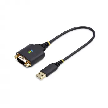 StarTech.com 1ft (30cm) καλώδιο προσαρμογέα USB σε σειριακό, COM-Retention, αντικαθιστώμενα παξιμάδια/βίδες, USB-A σε DB9 RS232, FTDI IC, προστασία ESD, Windows/macOS/Linux