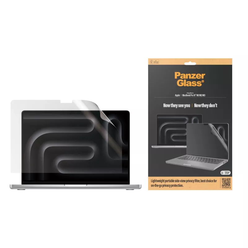 Προστασία οθόνης PanzerGlass Dual Privacy MacBook Pro 16 ίντσες M1 M2 M3 M4 Διαφανές