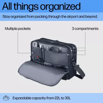 Τσάντα φορητού υπολογιστή HP Travel Plus 22L 16-ίντσες χαρτοφύλακας μονόχρωμο