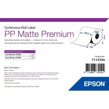 Ματ φύλλα ετικετών Epson PP Matte Label Premium 7113704 A4 100 φύλλα