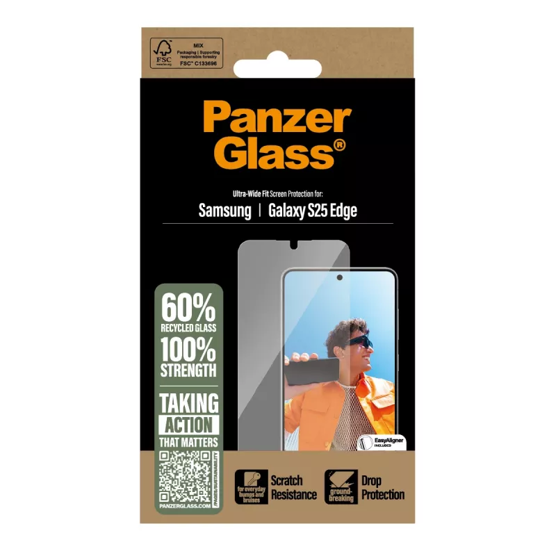 PanzerGlass® Προστασία οθόνης Samsung S25 Edge | Ultra-Wide Fit