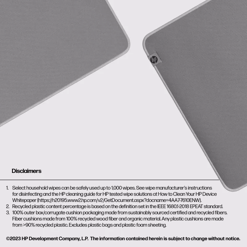 Υποστήριγμα ποντικιού HP 205 απολυμαινόμενο pad γραφείου