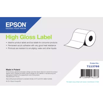 Ετικέτες Epson 7113766 γυαλιστερές ετικέτες 102 mm x 58.000 mm ρολό