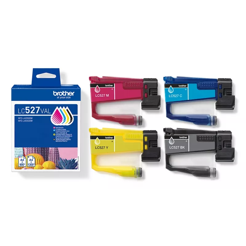 Πακέτο μελανοδοχείων Brother LC527VAL CMYK – 1×1300, 3×900 σελίδες