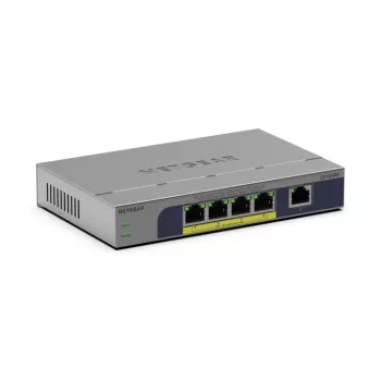 NETGEAR GS105PP Unmanaged Gigabit Ethernet (10/100/1000) Power over Ethernet (PoE) επιτραπέζια/επίτοιχη τοποθέτηση γκρι