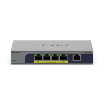 NETGEAR GS105PP Unmanaged Gigabit Ethernet (10/100/1000) Power over Ethernet (PoE) επιτραπέζια/επίτοιχη τοποθέτηση γκρι