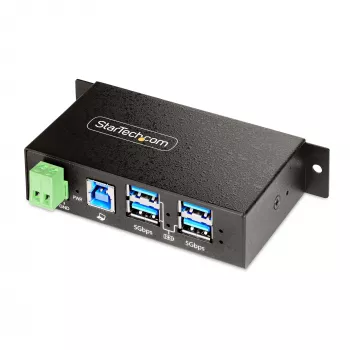 StarTech.com 5G4AINDRM-USB-A-HUB Hub διασύνδεσης USB 3.2 Gen 1 (3.1 Gen 1) Type-B 5000 Mbit/s Μαύρο