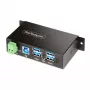StarTech.com 5G4AINDRM-USB-A-HUB Hub διασύνδεσης USB 3.2 Gen 1 (3.1 Gen 1) Type-B 5000 Mbit/s Μαύρο