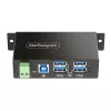 StarTech.com 5G4AINDRM-USB-A-HUB Hub διασύνδεσης USB 3.2 Gen 1 (3.1 Gen 1) Type-B 5000 Mbit/s Μαύρο