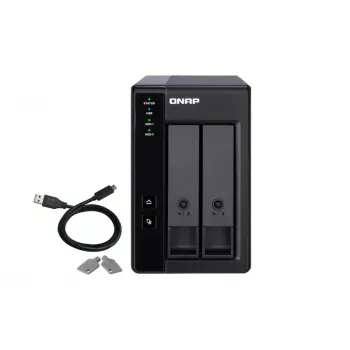 QNAP 2 Bay USB Type-C Direct Attached Storage με Hardware RAID | TR-002 | Micro | 6 GB | μαύρο