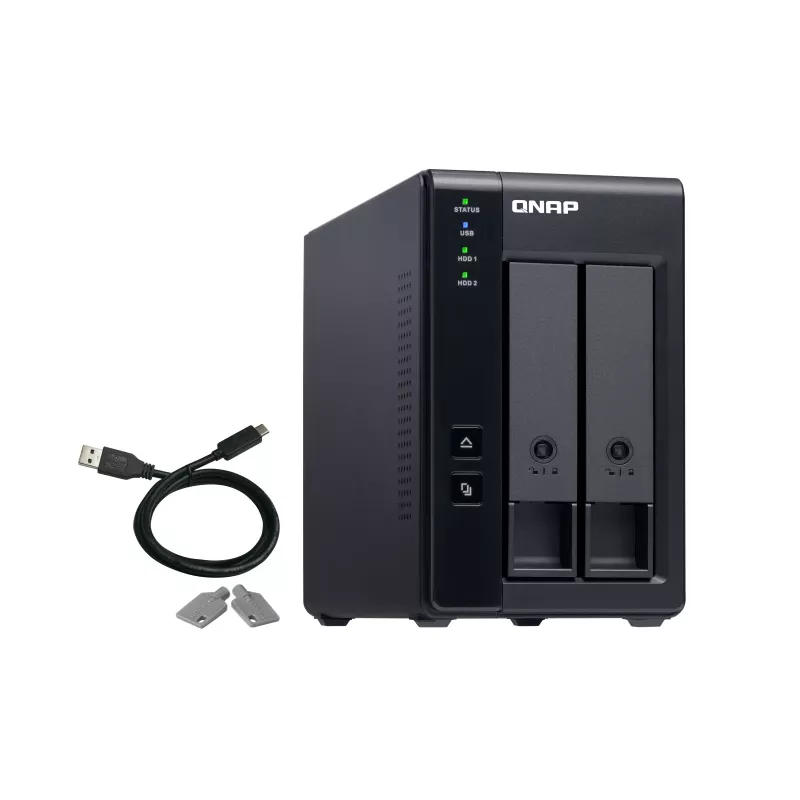 QNAP 2 Bay USB Type-C Direct Attached Storage με Hardware RAID | TR-002 | Micro | 6 GB | μαύρο