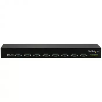 StarTech.com hub προσαρμογέα 8 θυρών USB σε σειριακή, USB 2.0, σειριακή, μαύρο, αλουμίνιο, 36 W, 100 - 240 V
