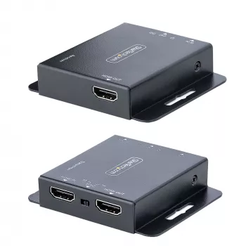 StarTech.com Επέκταση HDMI 4K μέσω καλωδίου Ethernet CAT6/CAT5, Επέκταση βίντεο 4K 30Hz ή 1080p 60Hz, HDMI μέσω καλωδίου Ethernet, Κιτ πομπού και δέκτη HDMI, Τηλεχειριστήριο IR