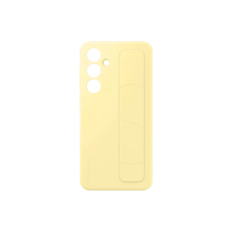 Θήκη Samsung Galaxy S24 FE Μονόχρωμη Κίτρινη με βάση στήριξης