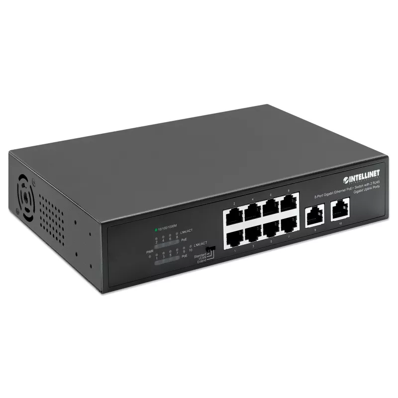Intellinet Switch Gigabit Ethernet PoE+ 8 θυρών 120W 2 θύρες uplink