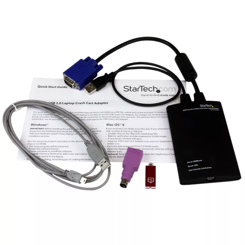 StarTech.com Προσαρμογέας φορητού υπολογιστή KVM console σε USB 2.0 Crash Cart