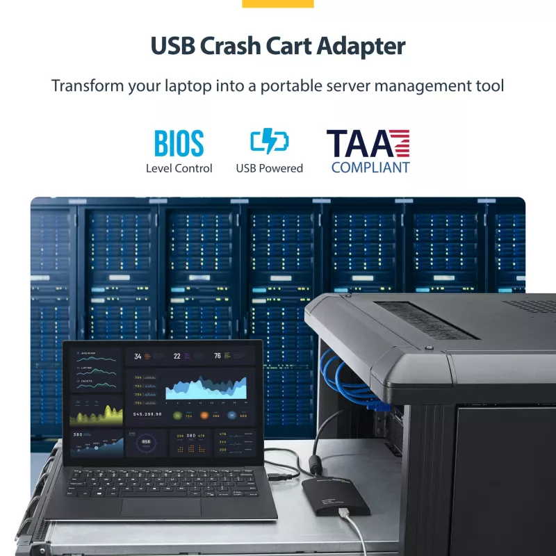 StarTech.com Προσαρμογέας φορητού υπολογιστή KVM console σε USB 2.0 Crash Cart