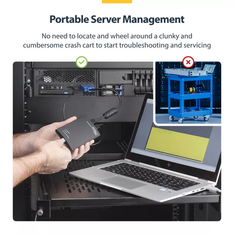 StarTech.com Προσαρμογέας φορητού υπολογιστή KVM console σε USB 2.0 Crash Cart