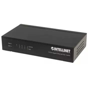 Intellinet Switch Gigabit Ethernet PoE+ 5 θυρών, 4 x θύρες PSE, συμβατό με IEEE 802.3at/af Power over Ethernet (PoE+/PoE), 60 W, Desktop