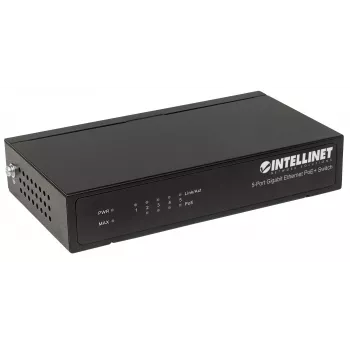 Intellinet Switch Gigabit Ethernet PoE+ 5 θυρών, 4 x θύρες PSE, συμβατό με IEEE 802.3at/af Power over Ethernet (PoE+/PoE), 60 W, Desktop
