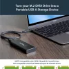 StarTech.com Θήκη M.2 SSD για M.2 SATA SSD - USB 3.1 (10 Gbit/s) με καλώδιο USB-C