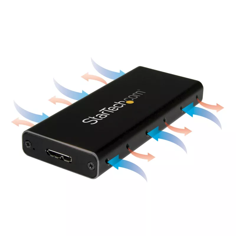 StarTech.com Θήκη M.2 SSD για M.2 SATA SSD - USB 3.1 (10 Gbit/s) με καλώδιο USB-C