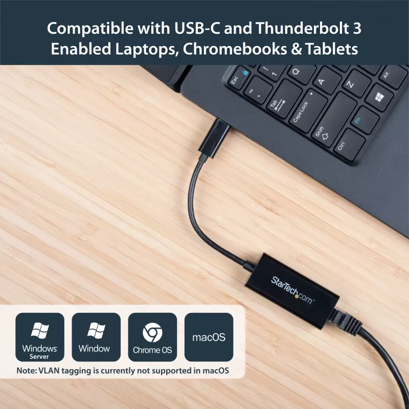 StarTech.com Προσαρμογέας USB-C σε Gigabit Ethernet - Μαύρο