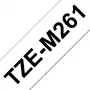Brother TZE-M261 Ταινία ετικετών Μαύρο σε Λευκό