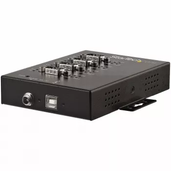 StarTech.com 4 Port Serial Hub Αντάπτορας USB σε RS232/RS485/RS422 - Βιομηχανικός μετατροπέας USB 2.0 σε DB9 Serial Hub - Πιστοποίηση IP30 - Μεταλλικό serial hub για τοποθέτηση σε ράγα DIN - Προστασία ESD 15kV