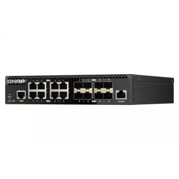 QNAP QSW-M3216R-8S8T Δικτυακός διακόπτης Managed L2/L3 10G Ethernet (100/1000/10000) 1U μαύρο