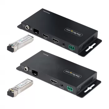 StarTech.com ST121HD20FXA2 κιτ επέκτασης HDMI μέσω οπτικής ίνας 4K 60Hz, έως 1 km (single mode) / 300 m (multimode), LC, HDR, HDCP, ήχος/RS232/IR, πομπός και δέκτης
