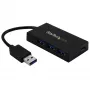 StarTech.com Hub USB 3.0 4 θυρών - Hub USB Type-A με 1x USB-C & 3x υποδοχές USB-A (SuperSpeed 5 Gbit/s) - Τροφοδοσία μέσω USB bus - Hub προσαρμογέας USB 3.1 Gen 1 - Φορητό hub USB για laptop
