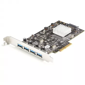 StarTech.com Κάρτα USB PCIe 4 θυρών – 10 Gbit/s USB 3.1/3.2 Gen 2 Τύπου-A Κάρτα επέκτασης PCI Express με 2 ελεγκτές – 4x USB-A – Πρόσθετη κάρτα προσαρμογέα USB PCIe – Windows/Mac/Linux
