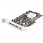StarTech.com Κάρτα USB PCIe 4 θυρών – 10 Gbit/s USB 3.1/3.2 Gen 2 Τύπου-A Κάρτα επέκτασης PCI Express με 2 ελεγκτές – 4x USB-A – Πρόσθετη κάρτα προσαρμογέα USB PCIe – Windows/Mac/Linux