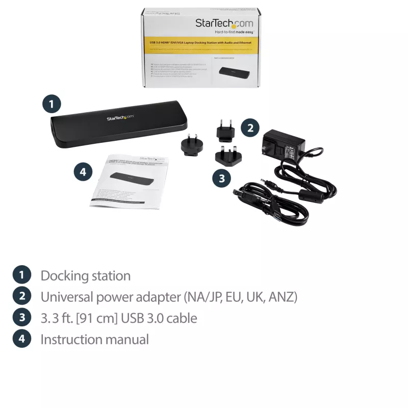 StarTech.com Σταθμός σύνδεσης USB 3.0 για δύο οθόνες με HDMI & DVI/VGA