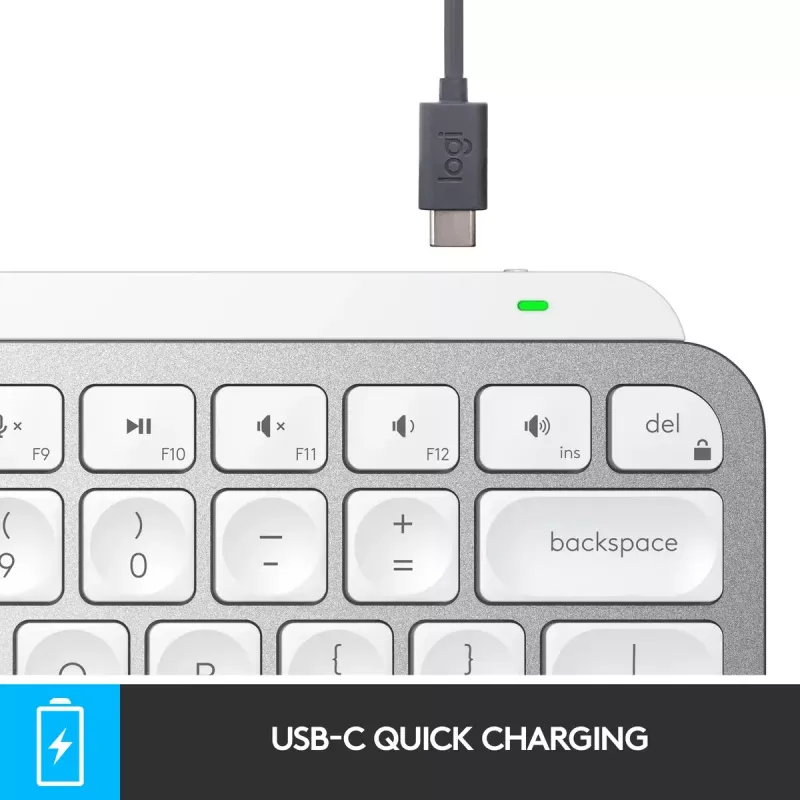 Logitech MX Keys Mini Ασύρματο φωτιζόμενο πληκτρολόγιο Mini QWERTY