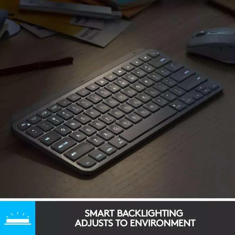 Logitech MX Keys Mini Ασύρματο φωτιζόμενο πληκτρολόγιο Mini QWERTY
