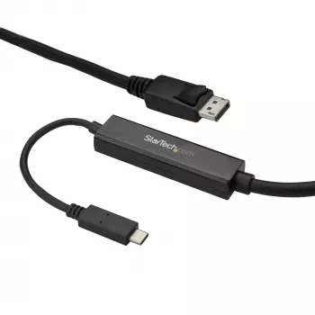 StarTech.com 2,9 m (9,8 ft.) καλώδιο USB-C σε DisplayPort 1.2 4K 60Hz – καλώδιο αντάπτορα USB-C σε DisplayPort – HBR2 USB Type-C DP Alt Mode σε καλώδιο οθόνης DP – Λειτουργεί με Thunderbolt 3 – μαύρο
