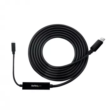 StarTech.com 2,9 m (9,8 ft.) καλώδιο USB-C σε DisplayPort 1.2 4K 60Hz – καλώδιο αντάπτορα USB-C σε DisplayPort – HBR2 USB Type-C DP Alt Mode σε καλώδιο οθόνης DP – Λειτουργεί με Thunderbolt 3 – μαύρο