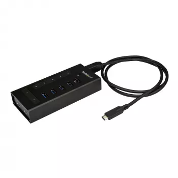 StarTech.com HB30C5A2CST διανομέας USB 3.0 7 θυρών, USB-C σε 5x USB-A και 2x USB-C, θύρα γρήγορης φόρτισης, βιομηχανικός, μεταλλικός