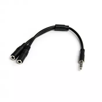 StarTech.com Προσαρμογέας headset για headset με ξεχωριστά βύσματα ακουστικών/μικροφώνου – 3,5 mm 4-πολικό σε 2x 3-πολικό 3,5 mm αρσενικό βύσμα/υποδοχή θηλυκή