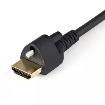 StarTech.com Καλώδιο HDMI 6ft (2m) με βίδα ασφαλείας – 4K 60Hz HDR – Καλώδιο οθόνης High-Speed HDMI 2.0 με σύνδεση βίδας ασφαλείας για ασφαλή σύνδεση – Καλώδιο HDMI με Ethernet – Α/Α