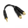 StarTech.com Καλώδιο διαχωρισμού στερεοφωνικού 15 cm – 3,5 mm αρσενικό βύσμα σε 2x 3,5 mm υποδοχή θηλυκή