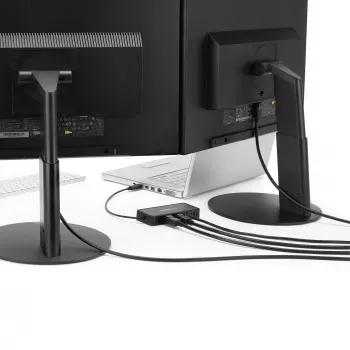 StarTech.com Mini-dock USB 3.0 – σταθμός σύνδεσης USB-A διπλής οθόνης με DisplayPort 4K 60Hz βίντεο & Gigabit Ethernet – καλώδιο 30 cm – φορητός προσαρμογέας USB 3.1 Gen 1 Type-A για laptop