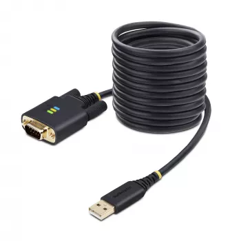 StarTech.com Καλώδιο προσαρμογέα 3 m USB σε σειριακό, διατήρηση COM, αντικαταστάσιμες βίδες/παξιμάδια, USB-A σε DB9 RS232, FTDI IC, προστασία ESD, Windows/macOS/Linux