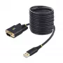 StarTech.com Καλώδιο προσαρμογέα 3 m USB σε σειριακό, διατήρηση COM, αντικαταστάσιμες βίδες/παξιμάδια, USB-A σε DB9 RS232, FTDI IC, προστασία ESD, Windows/macOS/Linux